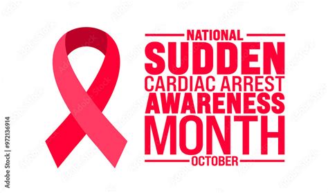 Sudden Cardiac Arrest Awareness Month Background Or Banner Design