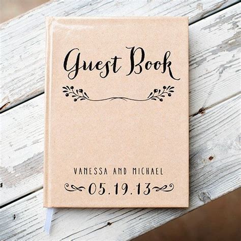 Personalized Wedding Guest Book Custom Wedding Guestbook Wedding