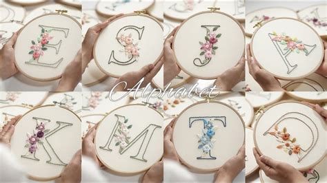 Alphabet PDF Patterns 26 Letters Embroidery Tutorial For Beginners