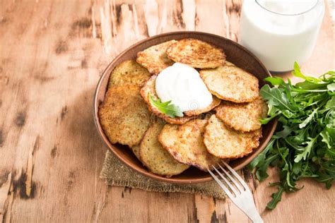 Draniki Potato Fritters Potato Pancakes Stock Photo Image Of