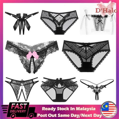 Ready Stocksy Women Sexy Lingerie Panties G String Brief T Back Lace Shopee Malaysia