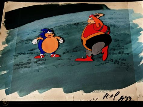 Adventures of Sonic the Hedgehog FAT SONIC Cel Hand Painted Back DIC | #2054971008