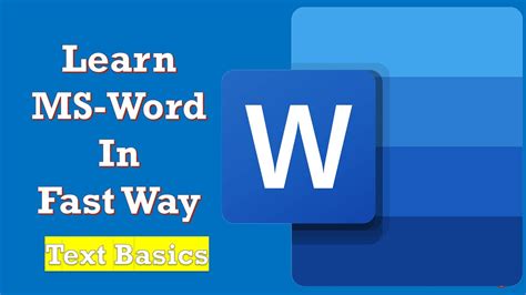 Microsoft Word Text Formatting Text Basics Youtube