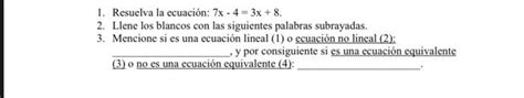 Solved Solve the equation: 7x - 4 = 3x + 8. Mention if | Chegg.com 