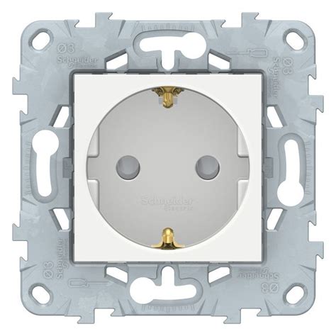 Розетка Schneider Electric UNICA NEW, скрытый монтаж, с заземлением, со ...