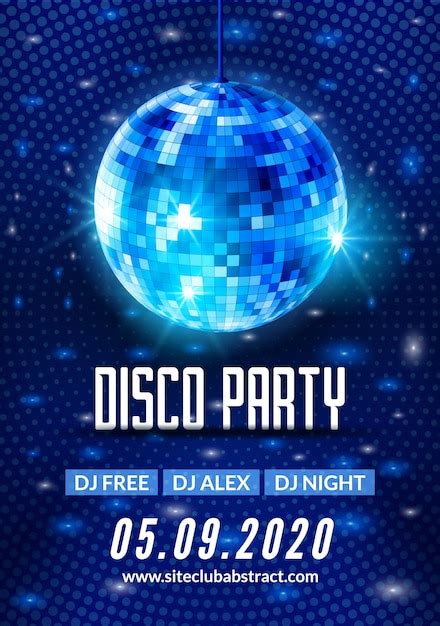 Premium Vector Disco Dance Party Background Flyer Poster Vector