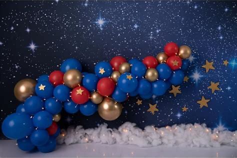 Night Sky Photography Backdrop Universe Space Theme Birthday Starry