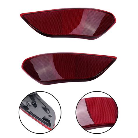 Rear Bumper Trim Reflector Cm Plastic Red