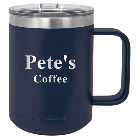 15 Ounce Navy Blue Personalized Polar Camel Coffee Mug