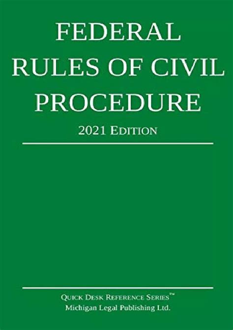 PPT READ PDF Federal Rules Of Civil Procedure 2021 Edition With