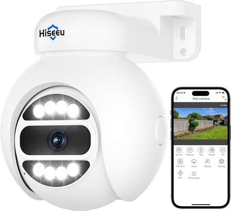 Amazon Hiseeu 5MP PoE PTZ Camera Security Camera Outdoor Indoor