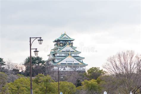 The Beautiful Osaka Castle in Winter of Osaka,japan Stock Image - Image ...