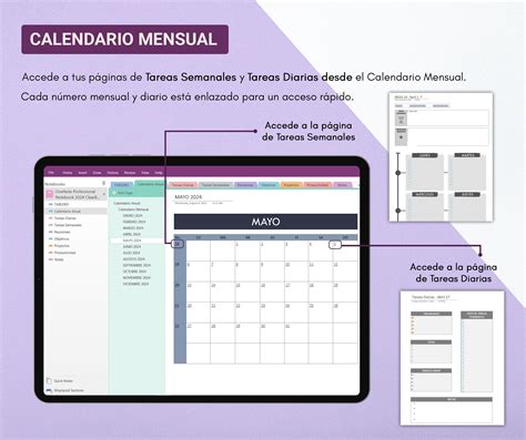 Onenote Planner 2024 Versión Español Onenote Template Plantilla De