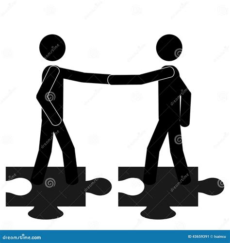 Stick Figure Shaking Hands