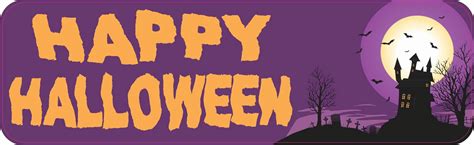 Stickertalk Happy Halloween Magnet 10 Inches X 3 Inches