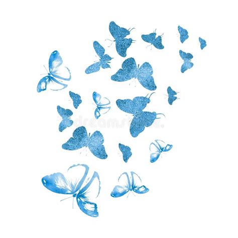 Flock Of Silhouette Butterflies Stock Illustration Illustration Of