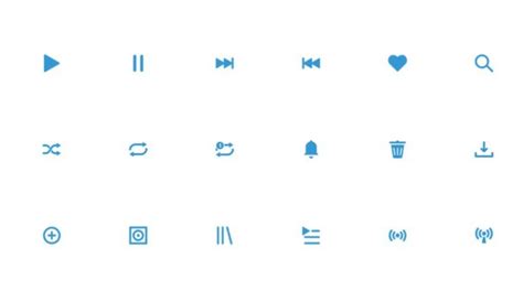 Download Free 18 Minimal Vector Icons For Music App - Free App Icons ...