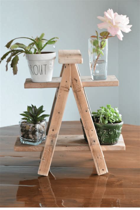 Tiny Ladder Plant Stand My Happy Simple Living Easy Woodworking