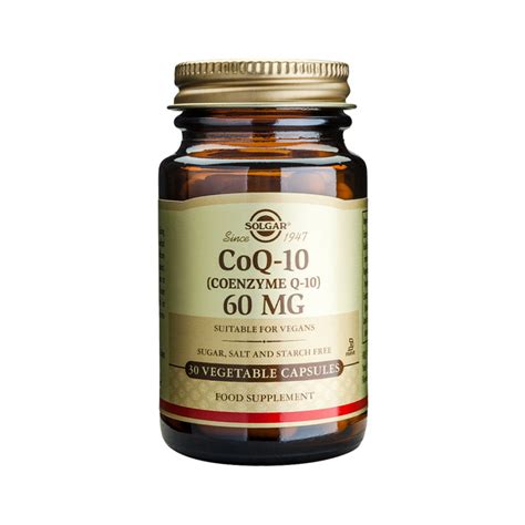 Coenzima Q10 60 mg 30 Cápsulas Solgar Peixe Verde