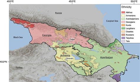 Ethnic groups of the Southern Caucasus according to the 1979 Soviet ...