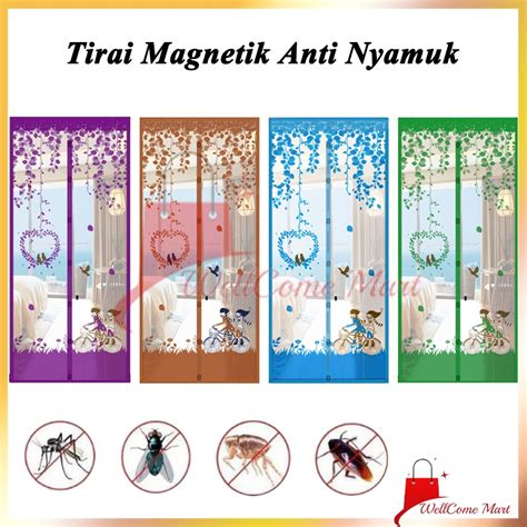 Jual Tirai Pintu Magnet Pinguin Anti Nyamuk Tirai Magnet Elegan Bahan