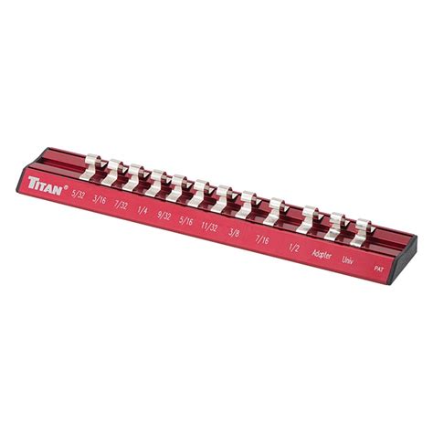 Titan Tools® - 12-Slot Aluminum Magnetic Socket Rail - TOOLSiD.com