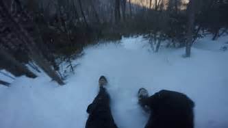 Sledding Down Mt Tripyramid Nh 1 15 17 Pine Bend Brook Trail Youtube