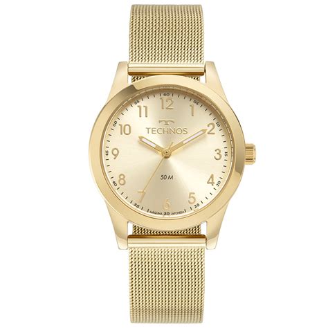 RELÓGIO TECHNOS FEMININO BOUTIQUE DOURADO 2035MUS 1X Único