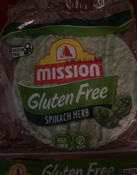 Mission Gluten Free Spinach Herb Tortilla Wraps