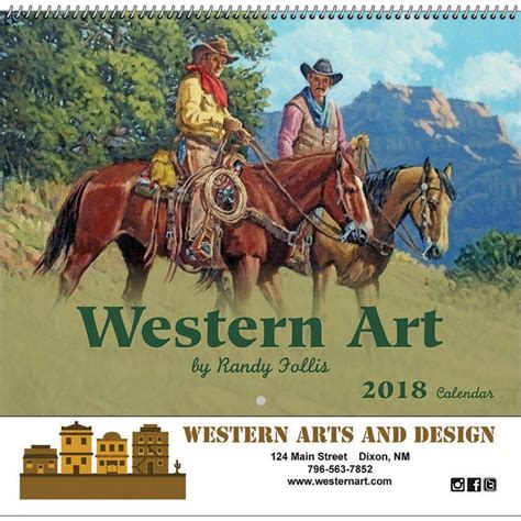 Western Art Wall Calendar Spiral Promotion Pros