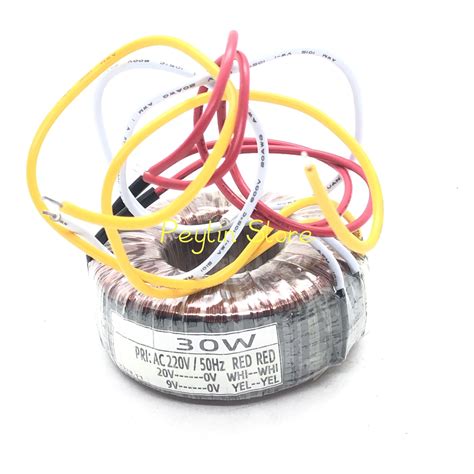 1Pc 30W 30VA Input 220V Output 20V 9V Toroidal Transformer Audio