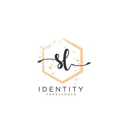 SL Handwriting Logo Vector Of Initial Signature Wedding Fashion