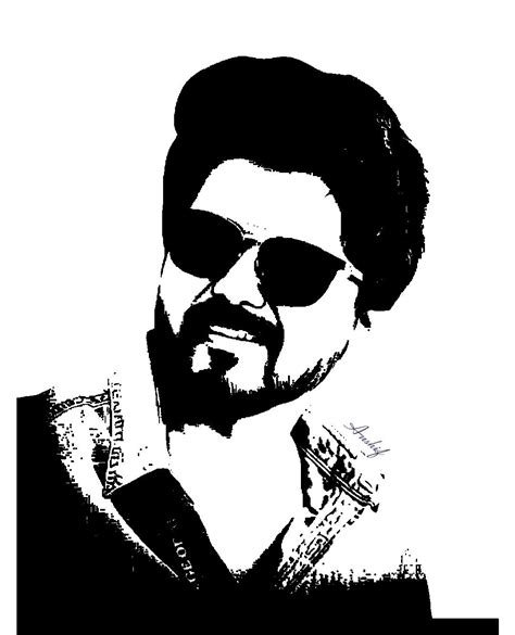 Master Thalapathy Vijay Stencil Art Stencil Art Stencils Art