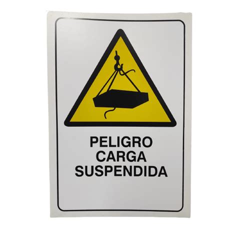 Aviso en acrílico Peligro carga suspendida WCP Ingeniería