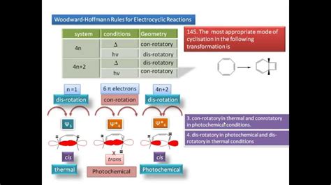 Electrocyclic Reactions Pericyclic Reactions Woodward Hoffmann Rules