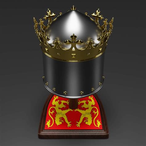 Medieval Helmet King Crown - 3D Model by 3DModelingCorp