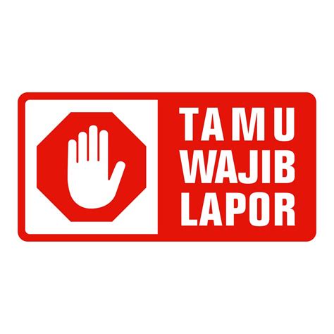 Jual Rambu Tamu Wajib Lapor Cm X Cm Akrilik Shopee Indonesia