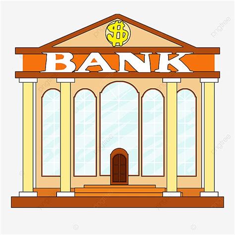 bank clip art cartoon style bank building drawing easy cartoon