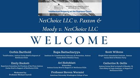 Moody V NetChoice LLC And NetChoice LLC V Paxton YouTube