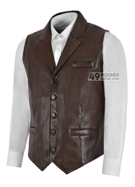 Smart Mens Leather Waistcoat Vest Napa Party Fashion Casual Business Vest 1349 Ebay