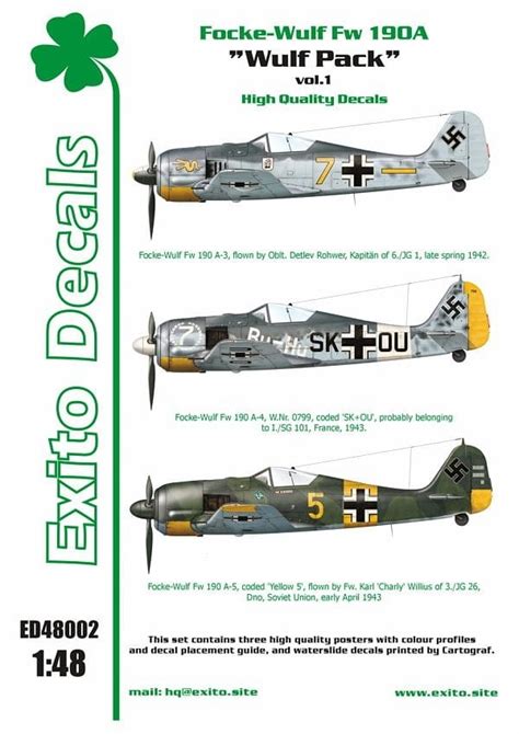 Wulf Pack Vol Focke Wulf Fw A Decal Sets The Ers