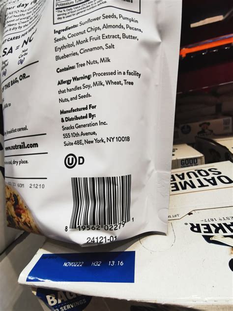 Costco 1449725 Nu Trail Keto Nut Granola Bar Costcochaser