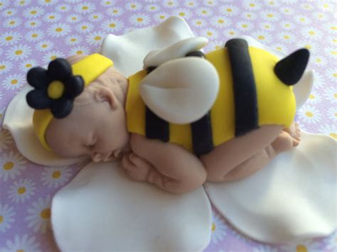 Bumble Bee Baby Girl Shower Cake Topper bumble bee baby gum