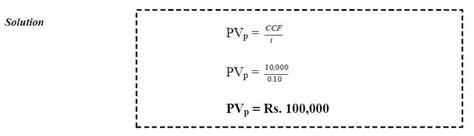 Present Value Of Perpetuity Accountancy Knowledge