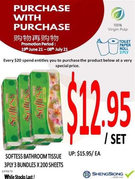 Sheng Siong Softess Bathroom Tissue Pwp Promotion Jun Jul