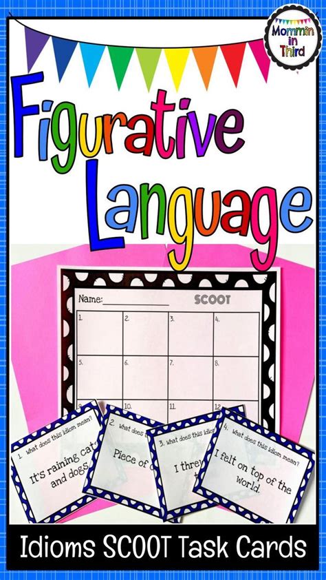 Figurative Language Game Idiom Scoot Task Cards End Of Year Review