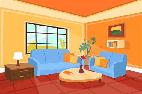 Cartoon Living Room Interior Vector Art Graphic by K for Kreative ...