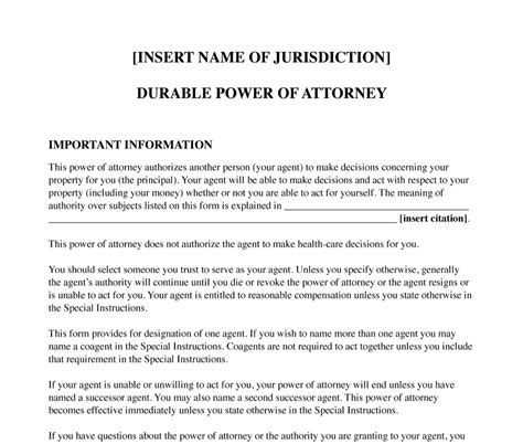 Free Power Of Attorney Poa Forms Pdf Sample Lawdistrict Power