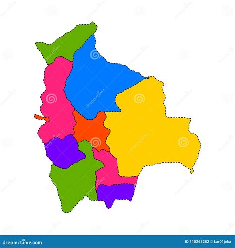 Political Map Of Bolivia Stock Vector Illustration Of Bolivian 115263282