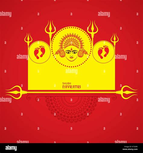 Illustration Of Navratri Utsav Greeting Card Stock Vector Image Art